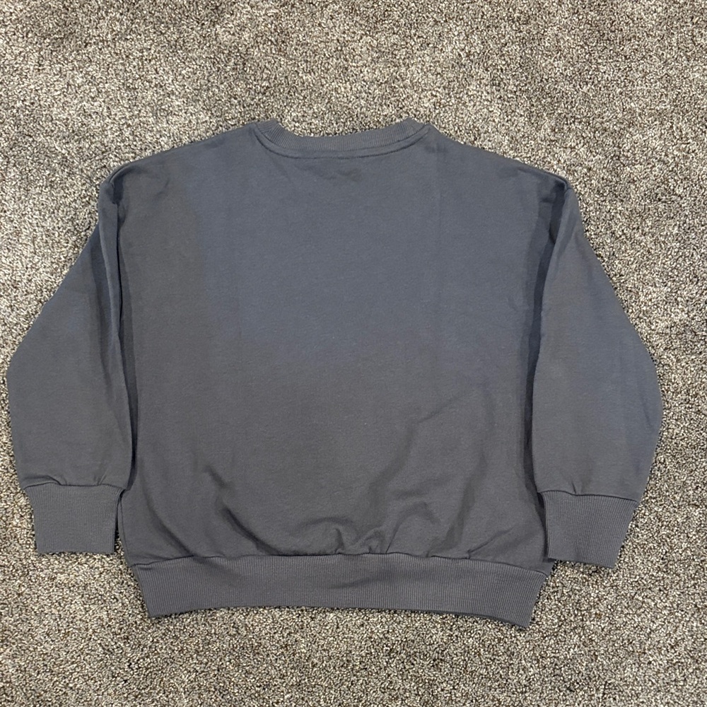 Mini Rodini Gray Sweatshirt with Yellow Cat Design - Picture 4 of 4